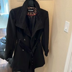 Steve Madden Black Trench Coat